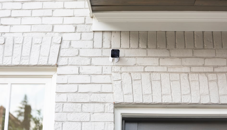 ADT outdoor camera on a Bloomington home